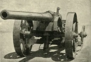 Field Gun Prints: Types of Arms - 4. 7 Naval Gun on Carriage Improvised by Capt. Percy Scott of H. M