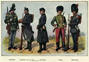 Grenadier Gallery: Types of the Belgian Army, 1919. Creator: Richard Simkin