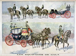 Military Escort Prints: Types of gala coachs, 1896. Artist: F Meaulle