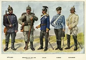 Uhlans Gallery: Types of the German Army, 1919. Creator: Richard Simkin