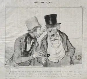 Honoredaumier French Prints: Types Parisiens, plate 26: Yes, Sir, your respectable air encourages me... 29 May 1840