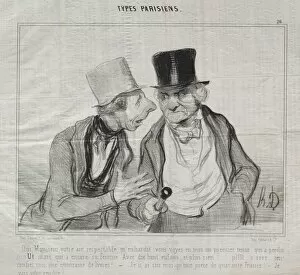 Honoré Daumier French Gallery: Types Parisiens, plate 26: Yes, Sir, your respectable air encourages me... 29 May 1840