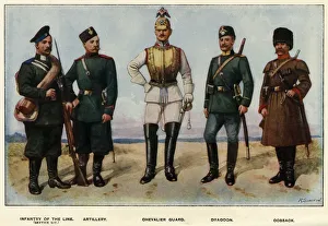 Chevalier Guard Regiment Gallery: Types of the Russian Army, 1919. Creator: Richard Simkin