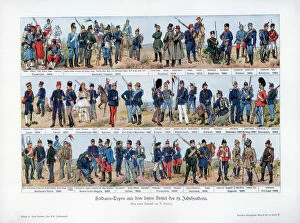 Bulgarian Collection: Types of soldiers from the end of the 19th century, 1900. Artist: Richard Knotel
