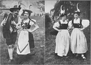 Tyrolean Gallery: Types of the Tyrolean Native Costume, c1913. Artist: Charles JS Makin