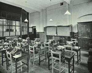 Wandsworth Collection: Typewriting room, Balham and Tooting Commercial Institute, London, 1931