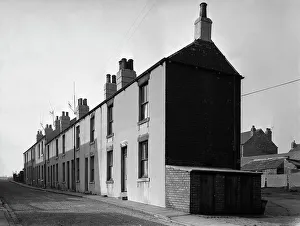 Queen Street Prints: Typical mining town terrace, Queen Street, Swinton, South Yorkshire, 1957. Artist