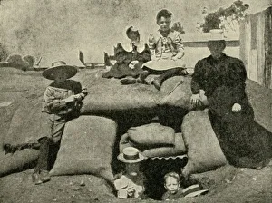 Sandbags Prints: Typical Underground Dwelling at Kimberley, 1900. Creator: Unknown