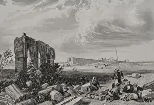 1840s Prints: Tyre, (currently in Lebanese territory), 1840. Creator: Aubert