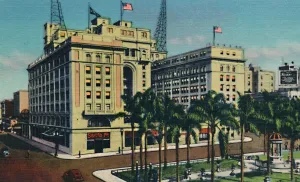 Ulysses Simpson Prints: U S. Grant Hotel and Plaza. San Diego, California, c1941