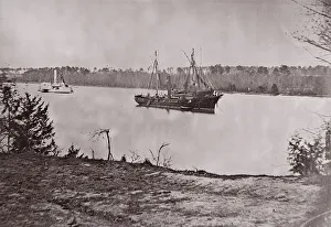 Gunboat Prints: U. S. Gunboat Mendota, James River, 1861-65. Creator: Unknown