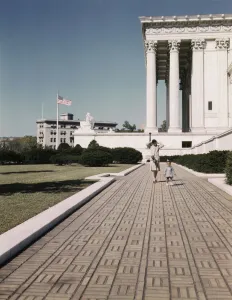 Supreme Court Prints: U. S. Supreme Court Building, Washington, D. C. 1943. Creator: Unknown