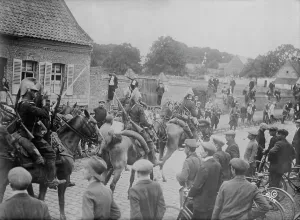 Prisoners Prints: Uhlan prisoners near Douai, between c1914 and c1915. Creator: Bain News Service