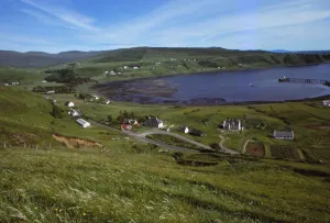 Uig village & bay, Isle of Skye, Scotland, 20th century. Artist: CM Dixon Uig village & bay, Isle of Skye, Scotland, 20th century. Artist: CM Dixon