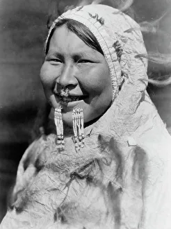 Nose Ring Prints: U?iyaku-Nunivak, c1929. Creator: Edward Sheriff Curtis