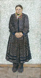 Peasant Dress Prints: Ukrainian Peasant Woman, 1910-1911. Artist: Burliuk, Vladimir Davidovich (1886-1917)