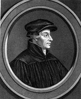 Chaplain Prints: Ulrich Zwingli, Swiss Reformation divine, c1530 (1851)