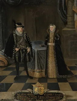 Mecklenburg Prints: Ulrik III, 1527-1603, Duke of Mecklenburg-Schwerin Elisabeth