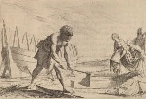 Calypso Collection: Ulysses on the Island of the Goddess Calypso, 1634. Creator: Willem Basse