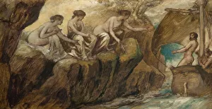 Sirens Prints: Ulysses And The Sirens, 1880. Creator: Edward Calvert