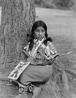 Braids Prints: Umatilla child, c1910. Creator: Edward Sheriff Curtis