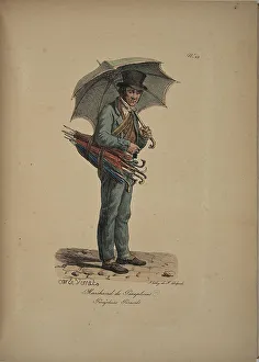 Merchants Prints: Umbrella seller. From the Series Cris de Paris (The Cries of Paris)