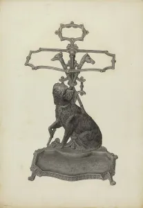 Grubstein Milton Prints: Umbrella Stand, c. 1939. Creator: Milton Grubstein