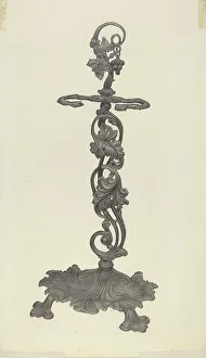 Grubstein Milton Prints: Umbrella Stand, c. 1940. Creator: Milton Grubstein