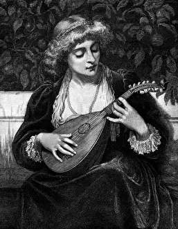 Mandolin Prints: Una Toccata, from the picture by Miss C