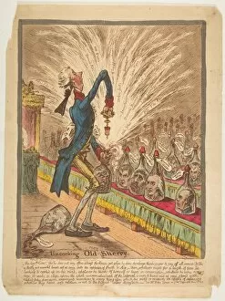 Sir Francis Gallery: Uncorking Old Sherry, March 10, 1805. Creator: James Gillray