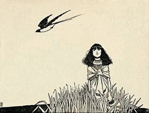 Hans Andersens Fairy Tales Prints: She Understood the Speech of Birds, c1930. Artist: W Heath Robinson
