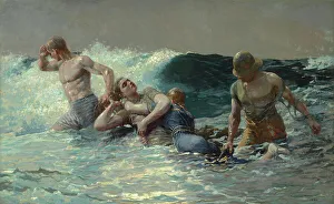 Clark Art Institute Prints: Undertow, 1886. Creator: Winslow Homer
