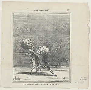 Assembly Prints: Une assemblee modele... 1871. Creator: Honore Daumier