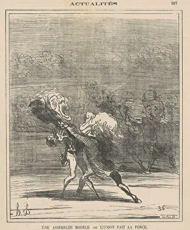 Assembly Prints: Une assembleé modèle... 19th century. Creator: Honore Daumier