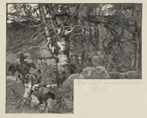 1849 1918 Prints: Une Chasse au Mont Gerard. Creator: Auguste Louis Lepere (French, 1849-1918)