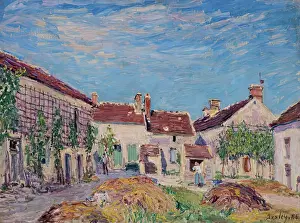 Aberdeen Art Gallery Museums Prints: Une Cour aux Sablons, 1885. Creator: Alfred Sisley