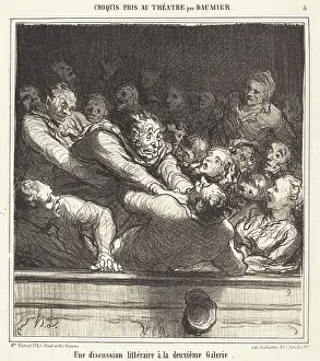 Attack Prints: Une Discussion litteraire a la deuxieme Galerie, 1864. Creator: Honore Daumier