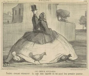 Hens Prints: Une erreur excusable, 19th century. Creator: Honore Daumier