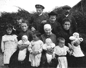 Triplet Prints: Une famille interessante, 1916. Creator: Unknown