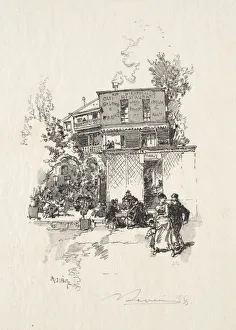 Une Guinguette. Creator: Auguste Louis Lepere (French, 1849-1918)