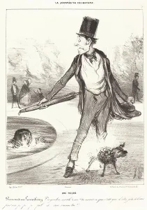 Drying Prints: Une heure, 1839. Creator: Honore Daumier