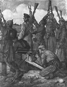 Deception Prints: Une Lache Perfidie; Le Guet-Apens, 1914. Creator: Lucien Jonas