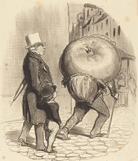 Enormous Prints: Une lecon de botanique, 1852. Creator: Honore Daumier