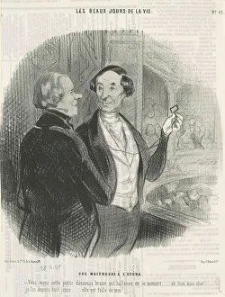 Monocle Prints: Une maitresse a l'opera, 19th century. Creator: Honore Daumier
