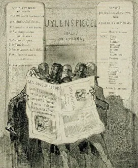 Rops Felicien Prints: Une Mauvaise charge, 1856. Creator: Félicien Rops