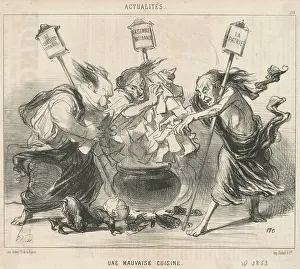 Burning Prints: Une mauvaise cuisine, 1850. Creator: Honore Daumier