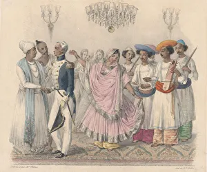 Sari Prints: Une Nautch; from Twenty four Plates Illustrative of Hindoo and European Manners in Bengal