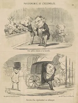 Assembly Prints: Une petite séance a la buvette, 19th century. Creator: Honore Daumier