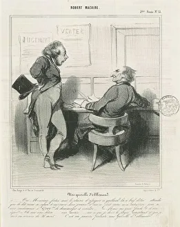 Villain Prints: Une querelle d'allemand, 19th century. Creator: Honore Daumier