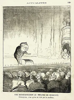 Une Représentation au théâtre de Bordeaux, 1871. Creator: Honore Daumier